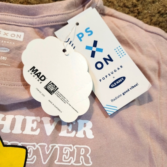 NWT SIMPSONS Popsugar PS X ON Sz. 8 Medium Cropped Girls Tshirt - Picture 5 of 5